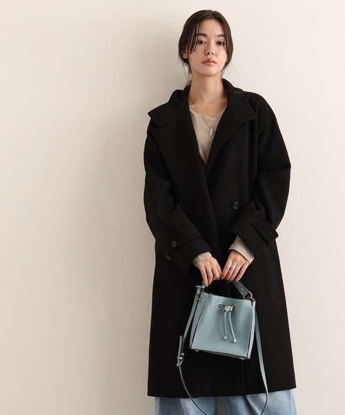 ElegChic(エレグシック)の「フェイクウールコート(モッズコート・レディース・グレー/ブラック/アイボリー/モカ・M/L)」の3枚目の写真