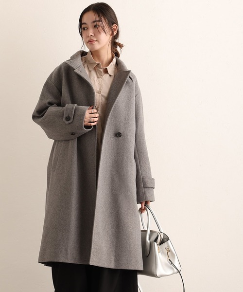 ElegChic(エレグシック)の「フェイクウールコート(モッズコート・レディース・グレー/ブラック/アイボリー/モカ・M/L)」の16枚目の写真