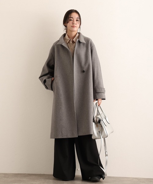 ElegChic(エレグシック)の「フェイクウールコート(モッズコート・レディース・グレー/ブラック/アイボリー/モカ・M/L)」の17枚目の写真