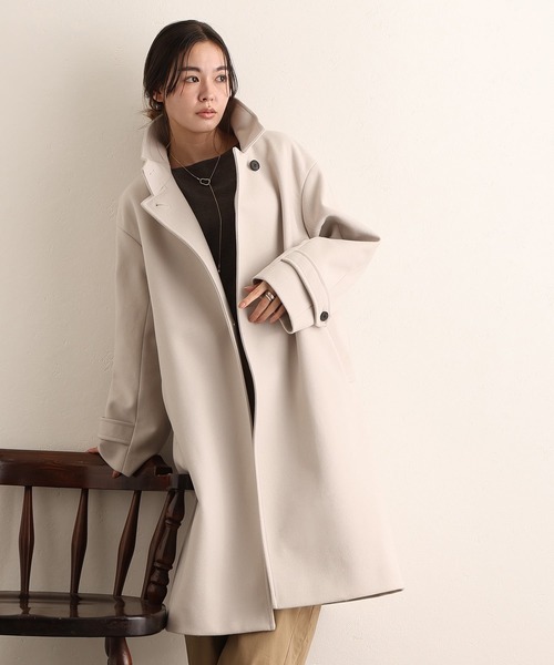 ElegChic(エレグシック)の「フェイクウールコート(モッズコート・レディース・グレー/ブラック/アイボリー/モカ・M/L)」の11枚目の写真