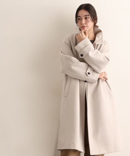 ElegChic(エレグシック)の「フェイクウールコート(モッズコート・レディース・グレー/ブラック/アイボリー/モカ・M/L)」の12枚目の写真
