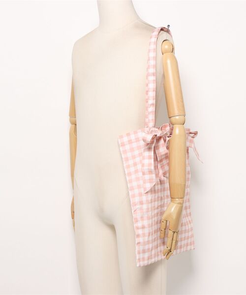 Cath Kidston(キャスキッドソン)の「リボントートバッグ Painted Gingham(トートバッグ・レディース・ピンク・FREE)」の12枚目の写真