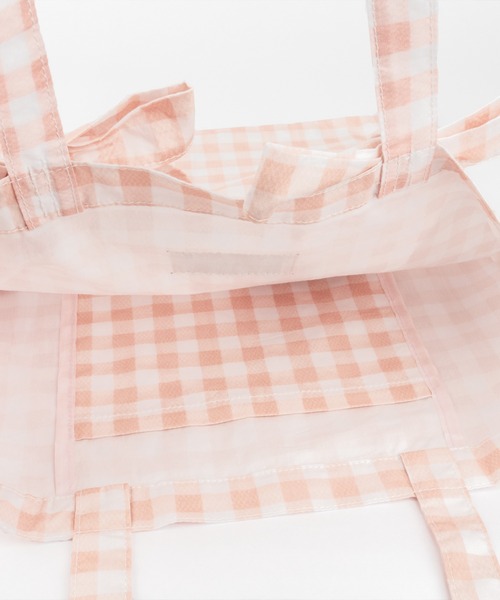Cath Kidston(キャスキッドソン)の「リボントートバッグ Painted Gingham(トートバッグ・レディース・ピンク・FREE)」の8枚目の写真