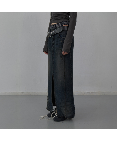 LCDC TM(エルシーディーシーティーエム)の「DENIM LONG SKIRT (DARK BLUE)(スカート・レディース・その他・MEDIUM/SMALL)」の5枚目の写真