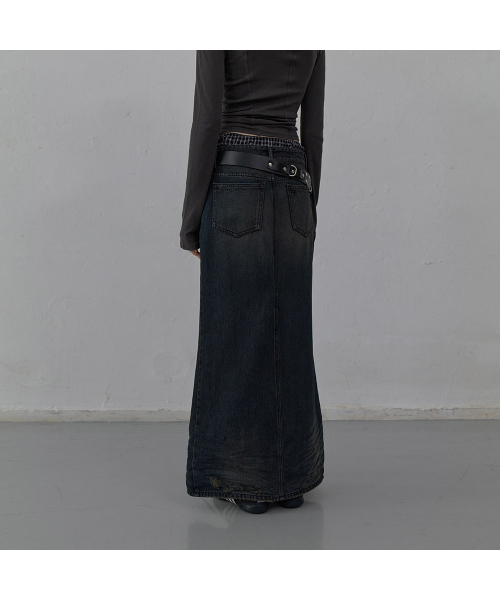 LCDC TM(エルシーディーシーティーエム)の「DENIM LONG SKIRT (DARK BLUE)(スカート・レディース・その他・MEDIUM/SMALL)」の6枚目の写真