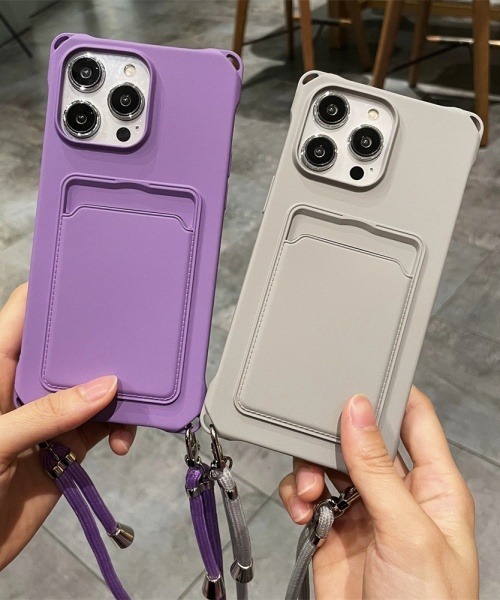 Fun & Daily(ファンアンドデイリー)の「F&D : カラーストラップ&iPhoneケース/ 15 / 16 / 17 / Plus / Pro / Pro Max / Air アイフォンケース(スマホケース/カバー・レディース・パープル/グレー/ブラック・iPhone 16/iPhone 16 Plus/iPhone 16 Pro/iPhone 17/iPhone 17 Pro/iPhone Air/iPhone 15/iPhone 17 Pro Max)」の12枚目の写真