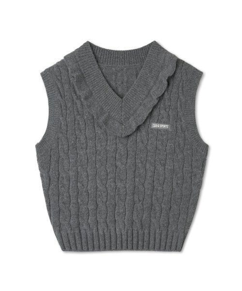 grove（グローブ）の「GRVR SPORTS_フリルニットベスト_GREY（ベスト・レディース・その他・FREE）」の7枚目の写真