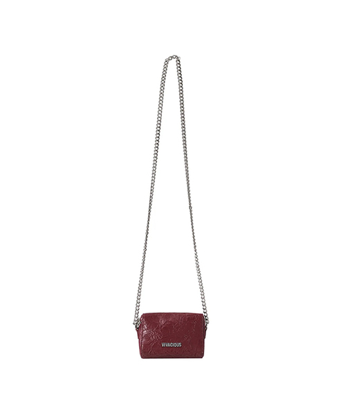 Vivacious(ビバシャス)の「Foy Chain Mini Bag - 7COL(メッセンジャーバッグ・レディース・バーガンディー/ベージュ/ブラウン/グレー/ピンク/シルバー/ブラック・FREE)」の7枚目の写真