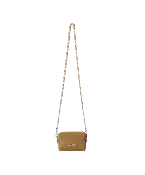Vivacious(ビバシャス)の「Foy Chain Mini Bag - 7COL(メッセンジャーバッグ・レディース・バーガンディー/ベージュ/ブラウン/グレー/ピンク/シルバー/ブラック・FREE)」の4枚目の写真