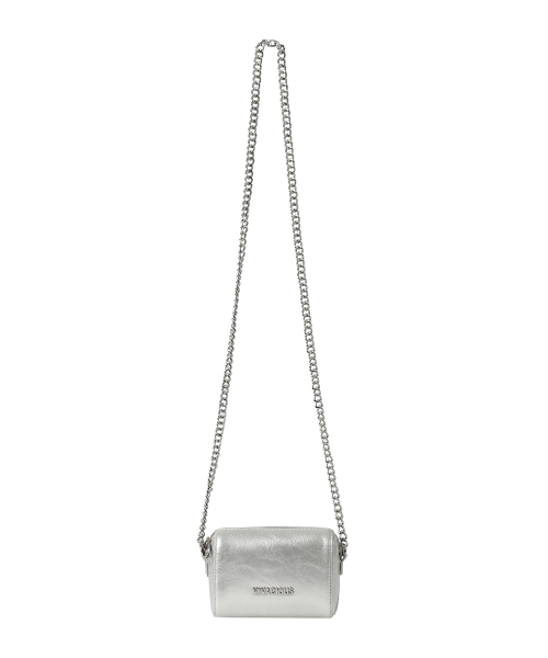 Vivacious(ビバシャス)の「Foy Chain Mini Bag - 7COL(メッセンジャーバッグ・レディース・バーガンディー/ベージュ/ブラウン/グレー/ピンク/シルバー/ブラック・FREE)」の9枚目の写真