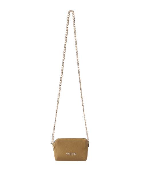 Vivacious(ビバシャス)の「Foy Chain Mini Bag - 7COL(メッセンジャーバッグ・レディース・バーガンディー/ベージュ/ブラウン/グレー/ピンク/シルバー/ブラック・FREE)」の11枚目の写真