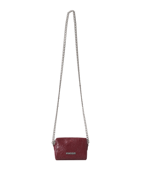 Vivacious(ビバシャス)の「Foy Chain Mini Bag - 7COL(メッセンジャーバッグ・レディース・バーガンディー/ベージュ/ブラウン/グレー/ピンク/シルバー/ブラック・FREE)」の12枚目の写真