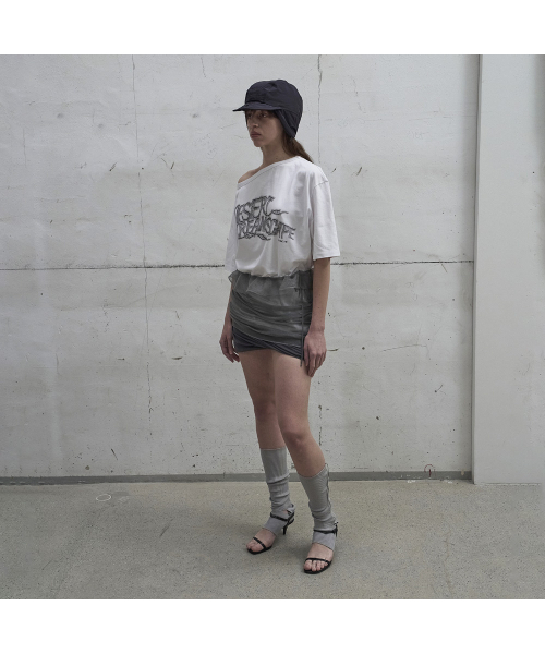 LCDC TM(エルシーディーシーティーエム)の「SHEER FRILL LAYERED KNIT SKIRT (GREY)(スカート・レディース・アッシュグレー・OS)」の1枚目の写真