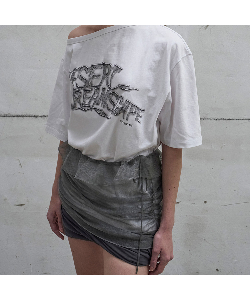 LCDC TM(エルシーディーシーティーエム)の「SHEER FRILL LAYERED KNIT SKIRT (GREY)(スカート・レディース・アッシュグレー・OS)」の5枚目の写真