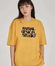 アストラルデザインスタジオ ラウンドネック 15番手コットン半袖Tシャツ_チェダー