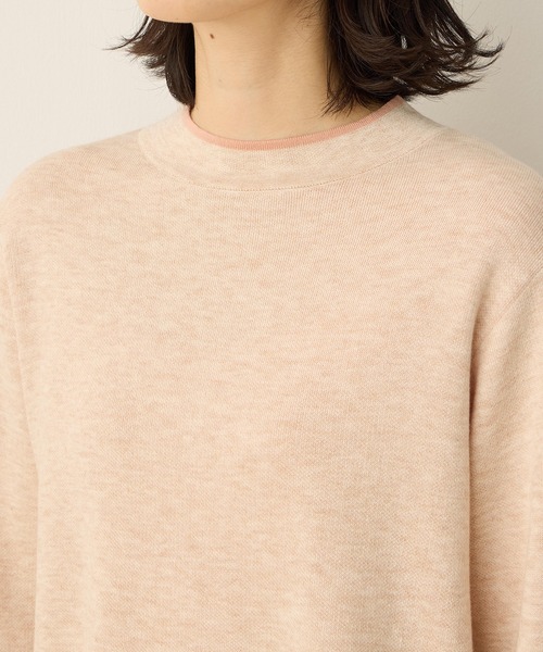 DECOY SINCE 1981(デコイシンスイチキュウハチイチ)の「ダブルフェイス配色ニットプルオーバー【洗える・大きいサイズあり】(ニット/セーター・レディース・サックスブルー/グレー/ベージュ・M/L/LL/3L/4L)」の16枚目の写真