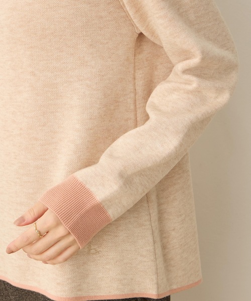 DECOY SINCE 1981(デコイシンスイチキュウハチイチ)の「ダブルフェイス配色ニットプルオーバー【洗える・大きいサイズあり】(ニット/セーター・レディース・サックスブルー/グレー/ベージュ・M/L/LL/3L/4L)」の17枚目の写真