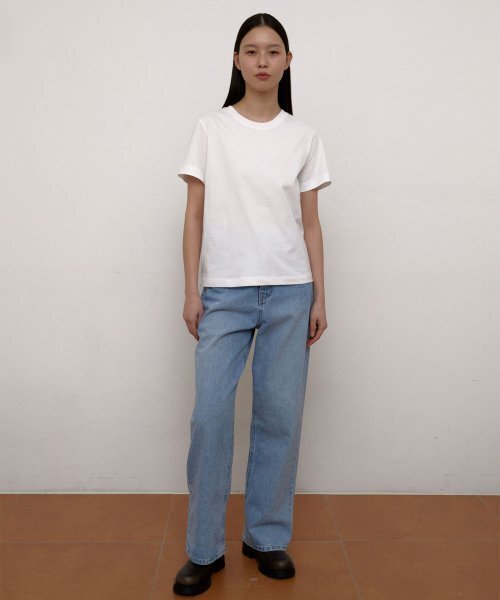 38COMEONCOMMON（38カモンコモン）の「Regular cotton T-Shirts (White)（Tシャツ/カットソー・レディース・その他・FREE）」の2枚目の写真