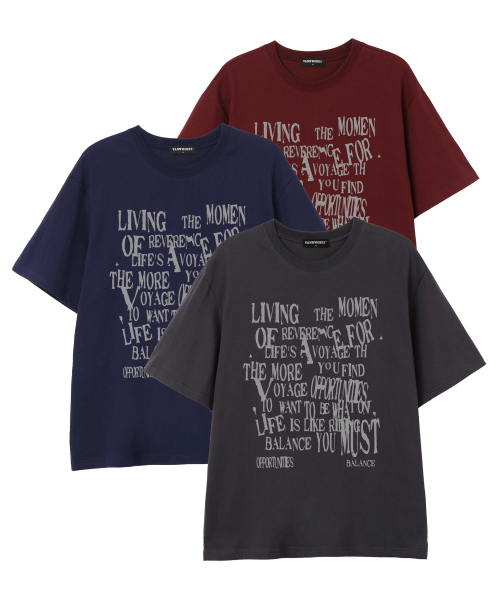 VANNWORKS(バンワークス)の「BALANCE TYPO オーバーサイズ 半袖Tシャツ (VS0109) チャコール(Tシャツ/カットソー・レディース・その他・SMALL/MEDIUM/LARGE/X-LARGE/XX-LARGE)」の3枚目の写真