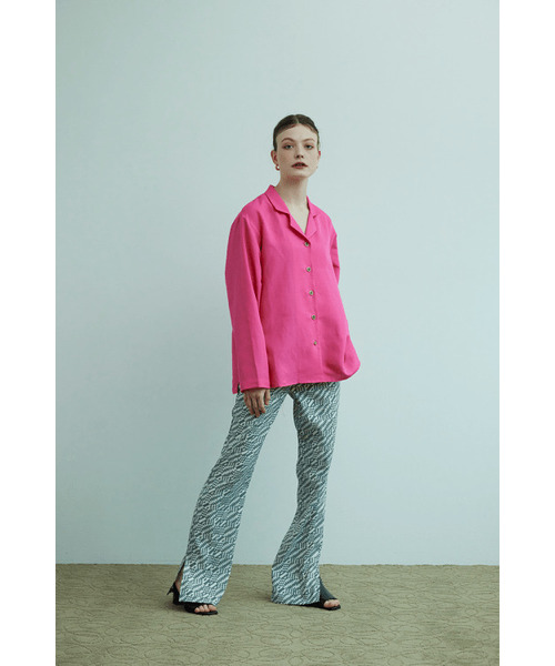 KOOKEESEE(クキシ)の「セミブーツカットラミプリントスリットパンツ_ホワイト(その他パンツ・レディース・その他・SMALL/MEDIUM)」の10枚目の写真
