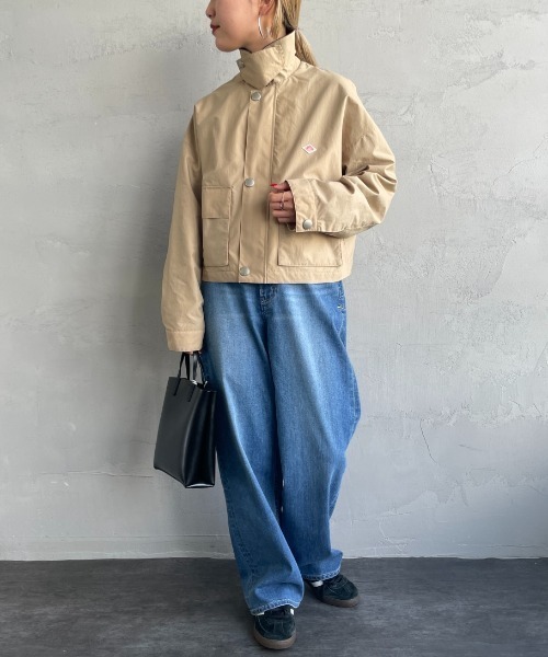 DANTON（ダントン）の「[DANTON/ダントン] ショート丈 ナイロンカバーオールジャケット（カバーオール・レディース・サンドベージュ/チャコールグレー・38）」の5枚目の写真