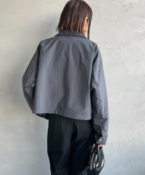 DANTON（ダントン）の「[DANTON/ダントン] ショート丈 ナイロンカバーオールジャケット（カバーオール・レディース・サンドベージュ/チャコールグレー・38）」の22枚目の写真