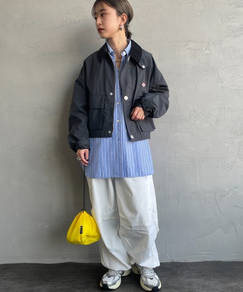 DANTON（ダントン）の「[DANTON/ダントン] ショート丈 ナイロンカバーオールジャケット（カバーオール・レディース・サンドベージュ/チャコールグレー・38）」の13枚目の写真