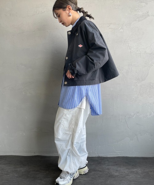 DANTON（ダントン）の「[DANTON/ダントン] ショート丈 ナイロンカバーオールジャケット（カバーオール・レディース・サンドベージュ/チャコールグレー・38）」の14枚目の写真