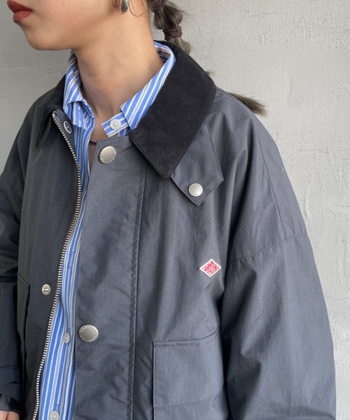 DANTON（ダントン）の「[DANTON/ダントン] ショート丈 ナイロンカバーオールジャケット（カバーオール・レディース・サンドベージュ/チャコールグレー・38）」の16枚目の写真