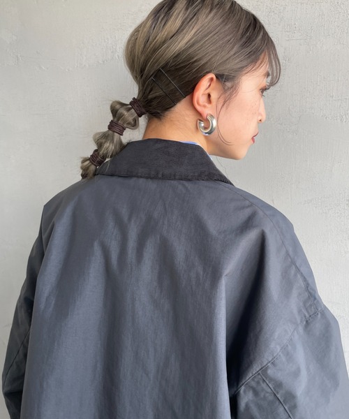 DANTON（ダントン）の「[DANTON/ダントン] ショート丈 ナイロンカバーオールジャケット（カバーオール・レディース・サンドベージュ/チャコールグレー・38）」の17枚目の写真