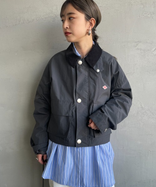 DANTON（ダントン）の「[DANTON/ダントン] ショート丈 ナイロンカバーオールジャケット（カバーオール・レディース・サンドベージュ/チャコールグレー・38）」の10枚目の写真