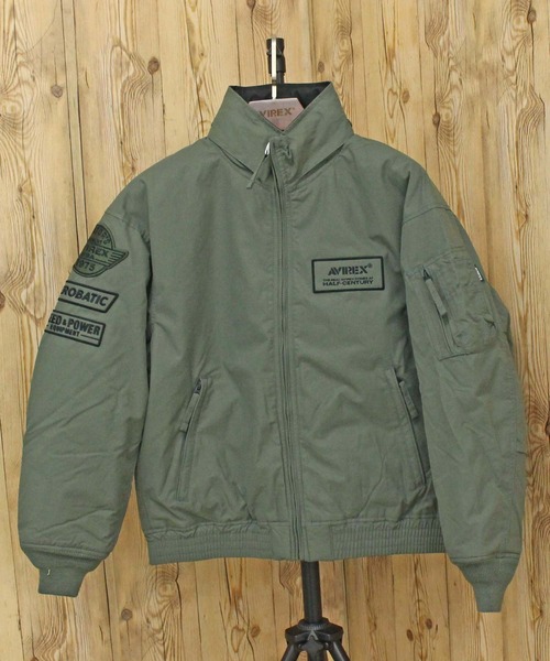 AVIREX(アヴィレックス)の「NYLON STAND BLOUSON "50TH EDITION"(ブルゾン・メンズ・セージグリーン/ブラック/ネイビー・XXL/XL/L/M)」の9枚目の写真