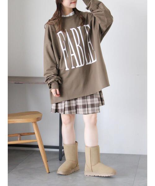 ehka sopo(エヘカソポ)の「ボアブーツ(ブーツ・レディース・グレー/ベージュ/キャメル・M/L)」の9枚目の写真