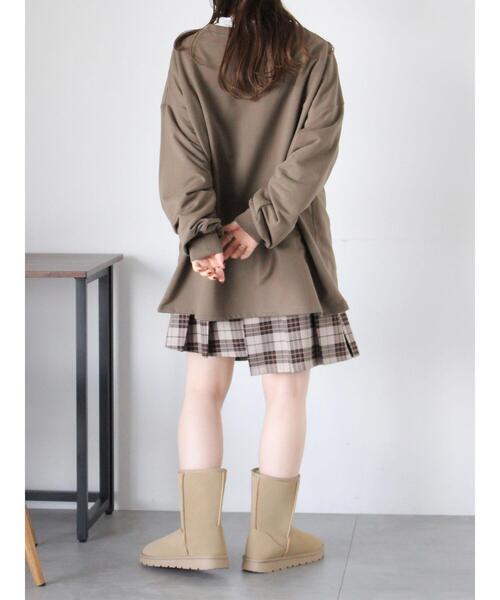 ehka sopo(エヘカソポ)の「ボアブーツ(ブーツ・レディース・グレー/ベージュ/キャメル・M/L)」の7枚目の写真