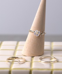 Flowering（フラワーリング）の「【3個セット】パール/一粒ビジュー/リボン/スター/フラワー/セットリング/サイズ調整可能（リング）」