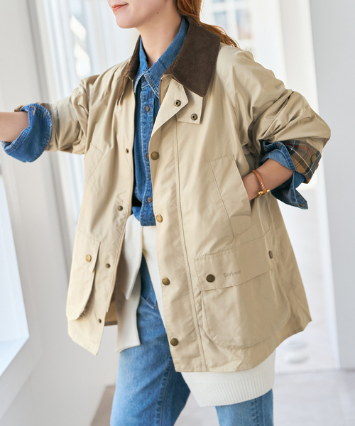 Spick & Span(スピックアンドスパン)の「Barbour/バブアー for Spick&Span 別注OS BEDALE *(その他アウター・レディース・カーキ/ブラック/ベージュ・FREE)」の2枚目の写真