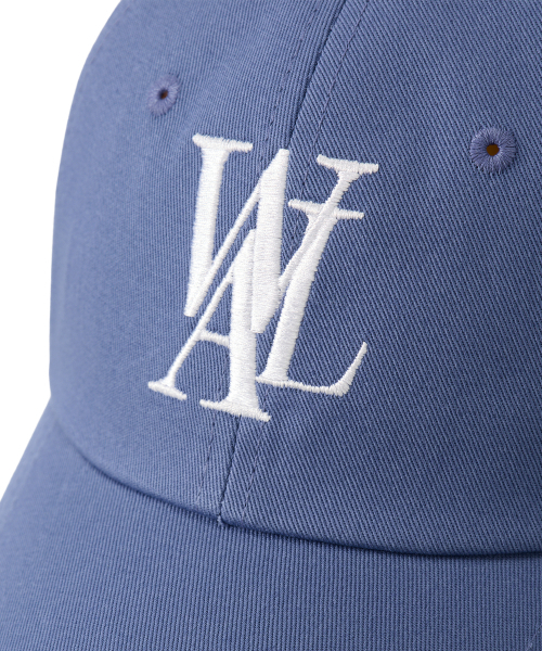 WOOALONG（ウアロン）の「Signature Logo ball cap - MID BLUE（キャップ・レディース・クリアブルー・MEDIUM/SMALL）」の3枚目の写真