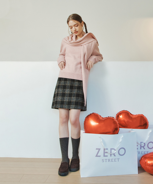 ZEROSTREET(ゼロストリート)の「ハーシーチェックスカート / ブラウニーブラック(スカート・レディース・ブラック・LARGE/MEDIUM/SMALL)」の2枚目の写真