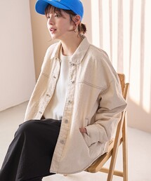 coen | ナッピングデニムシャツジャケット(デニムジャケット)