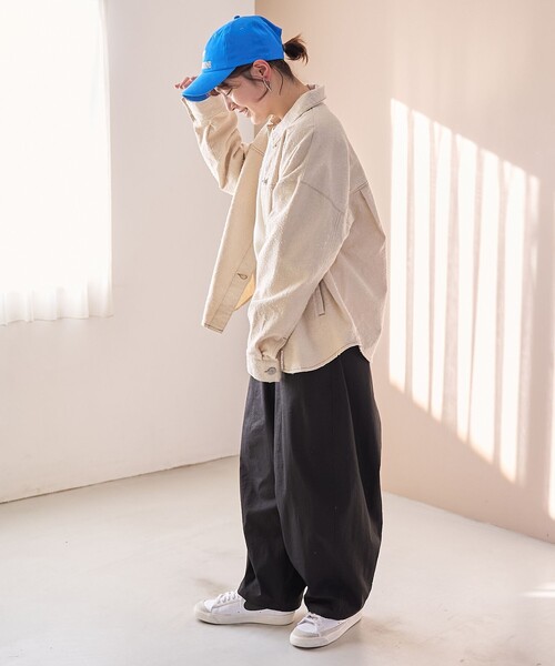 coen（コーエン）の「ナッピングデニムシャツジャケット（デニムジャケット・レディース・コバルトブルー/ナチュラル・FREE）」の13枚目の写真