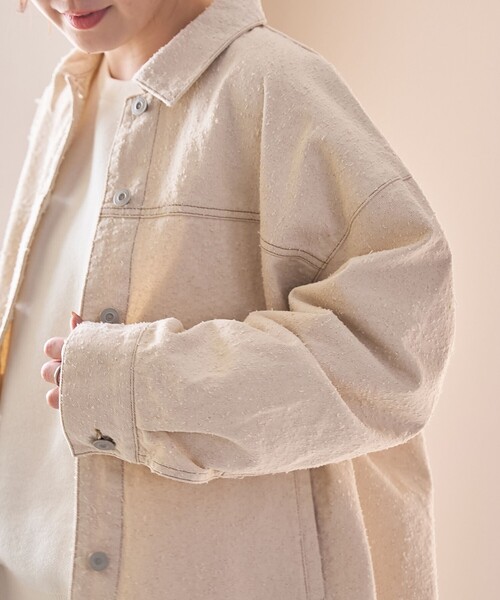 coen（コーエン）の「ナッピングデニムシャツジャケット（デニムジャケット・レディース・コバルトブルー/ナチュラル・FREE）」の19枚目の写真