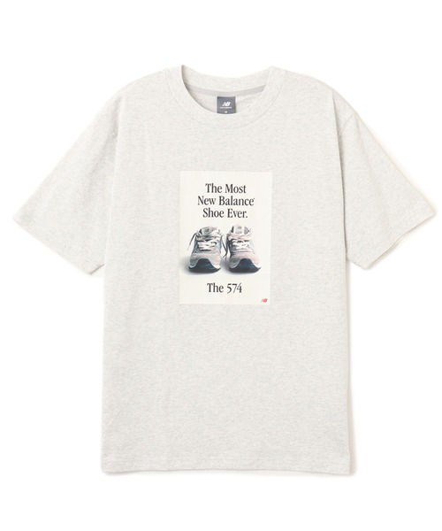 NEW BALANCE(ニューバランス)の「New Balance 574 Ad T-Shirt / ニューバランス 574 AD Tシャツ(Tシャツ/カットソー・メンズ・ライトブルー/ブラック/グレー・M/L/XL/S/XXL)」の3枚目の写真