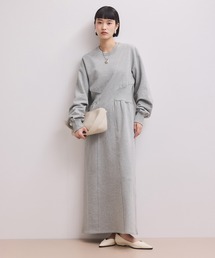 【WEB限定】ウエストリブスウェットワンピース