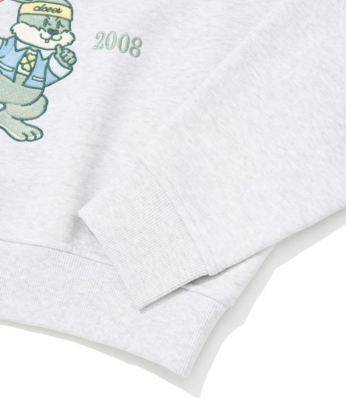 COVERNAT（カバーナット）の「WOMEN'S CROP CLOVER EMBROIDERY MAN-TO-MAN（スウェット・レディース・グレー系その他/ダークブルー・MEDIUM/SMALL）」の10枚目の写真