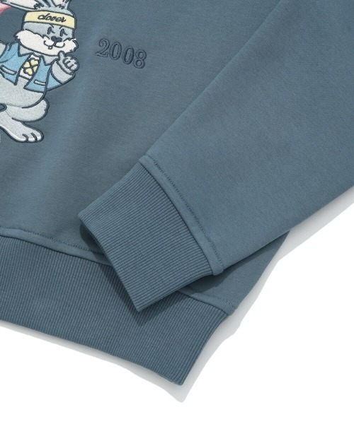 COVERNAT（カバーナット）の「WOMEN'S CROP CLOVER EMBROIDERY MAN-TO-MAN（スウェット・レディース・グレー系その他/ダークブルー・MEDIUM/SMALL）」の16枚目の写真