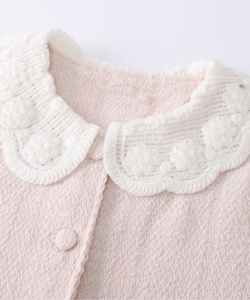 LA POMME petit（ラポミ・プチ）の「Pink Motif Fluffy Jacket（その他アウター・レディース・ピンク・LARGE/MEDIUM/SMALL）」の2枚目の写真