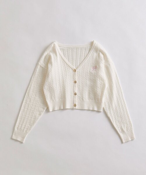 OLIVE des OLIVE(オリーブデオリーブ)の「PREPPY カーデ(カーディガン/ボレロ・レディース・ネイビー/ピンク/オフホワイト/トップグレー・FREE)」の17枚目の写真