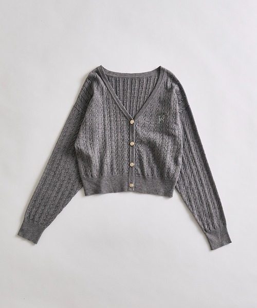 OLIVE des OLIVE(オリーブデオリーブ)の「PREPPY カーデ(カーディガン/ボレロ・レディース・ネイビー/ピンク/オフホワイト/トップグレー・FREE)」の5枚目の写真