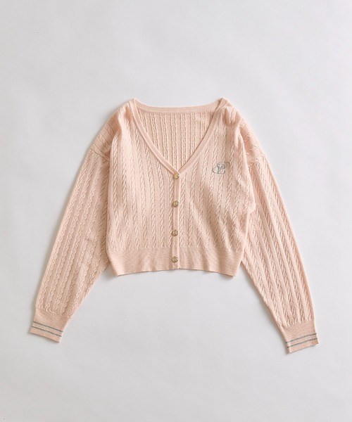 OLIVE des OLIVE(オリーブデオリーブ)の「PREPPY カーデ(カーディガン/ボレロ・レディース・ネイビー/ピンク/オフホワイト/トップグレー・FREE)」の6枚目の写真