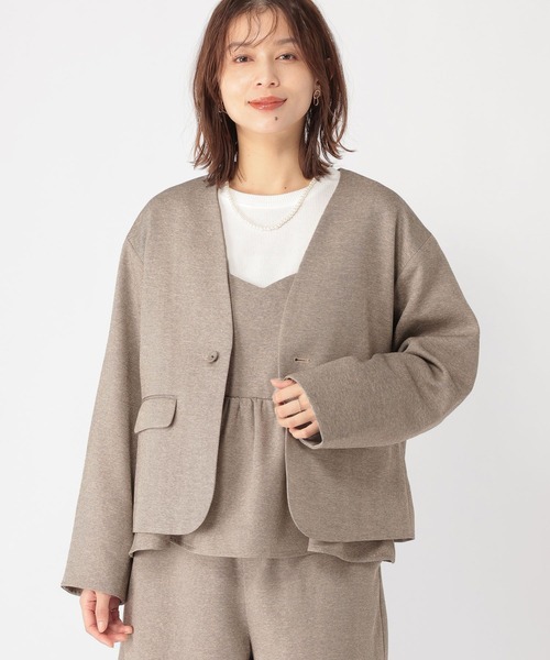 studio CLIP(スタディオクリップ)の「【WEB限定】アイロンいらずジャケットセット《オケージョン2026SS》(スーツセット・レディース・ネイビー/ベージュ系その他/ブラック・フリー(L)/FREE/PF)」の8枚目の写真